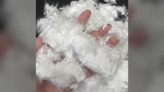 Virgin Down-Like Microfiber 0.7D×12MM, Ultra Soft Fluffy Siliconized Polyester Staple Fiber for Bedd