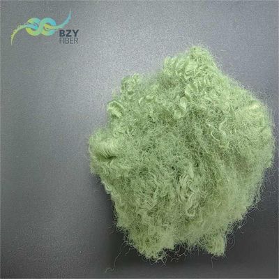 ซื้อ สายใยพอลิเอสเตอร์สี 15D ซิลิโคน สีเขียว สายใยพอลิเอสเตอร์สเตปล์สําหรับผ้าพันคอ การผลิตออนไลน์