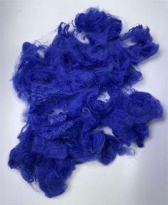 ราคาดี Recycled Polyester Staple Fiber with 0.2% Oil Content and 0.7-15dtex Fineness in Sapphire Blue ออนไลน์