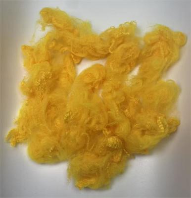 ราคาดี Golden Yellow Highly Durable UV Protection Recycled Polyester Staple Fiber 2.5D 51mm for Versatile Applications ออนไลน์